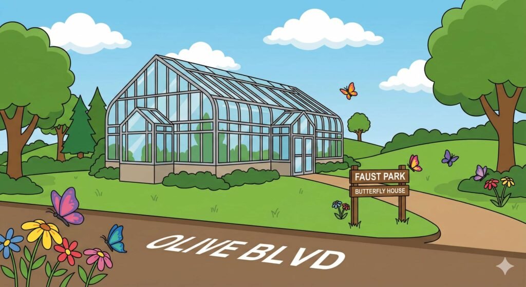 Faust Park The Butterfly House show our area for locksmith