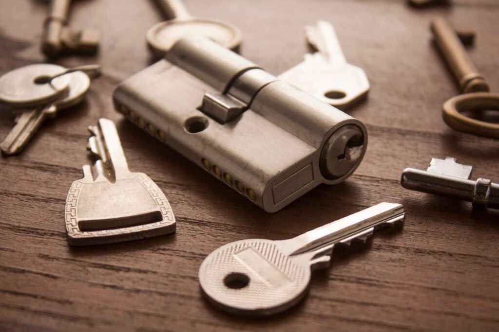 Locks and keys prepared for professional rekeying