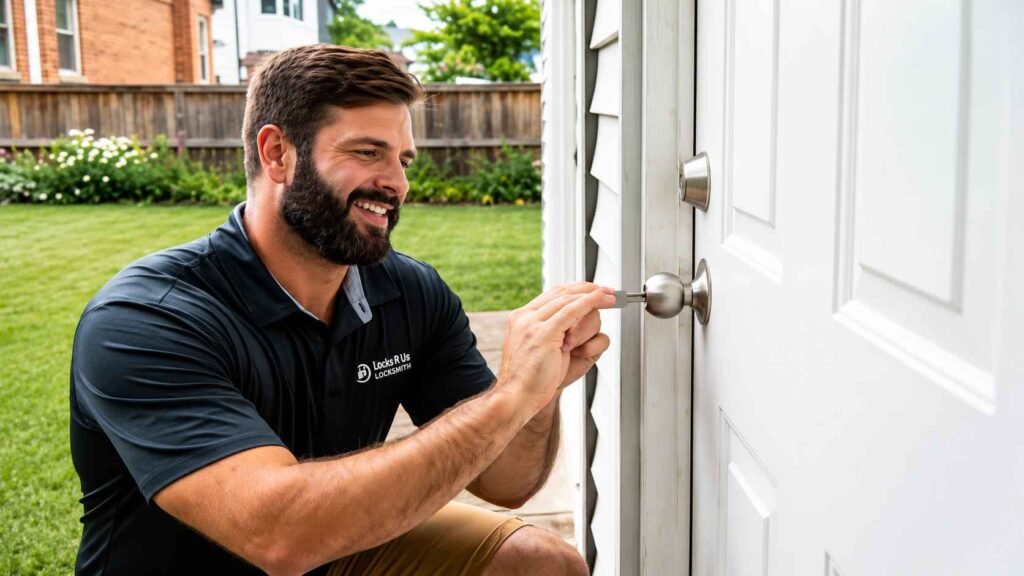 Locksmith changing the locks on an older home in Union, MO