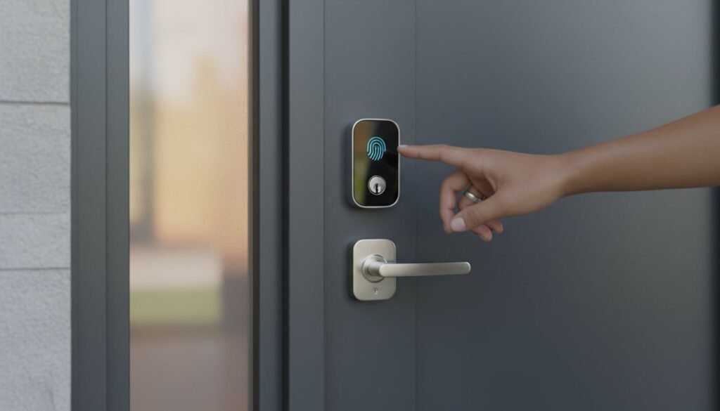 Deadbolt, smart lock and high-security lock options for a home front door