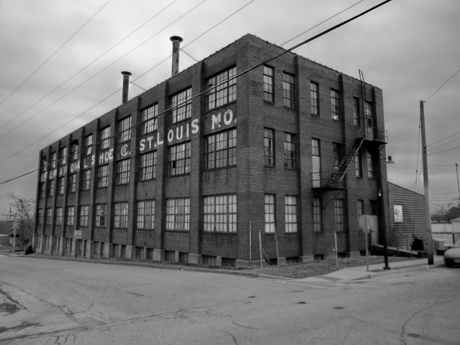Former International Shoe Company factory building in St. Clair, Missouri